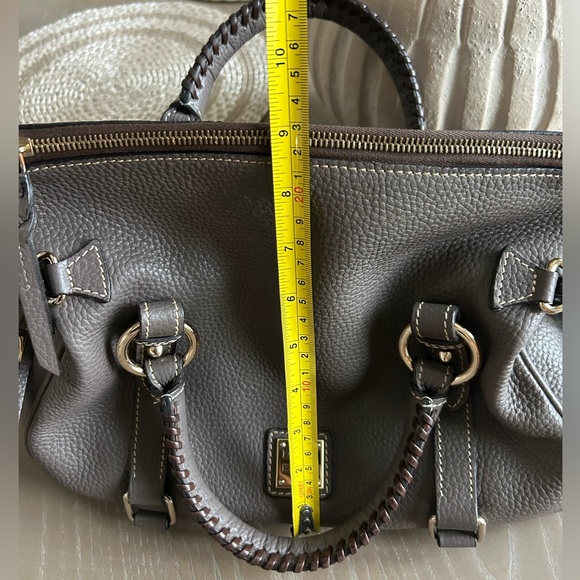 Dooney & Bourke elephant grey Leather Satchel - Picture 13 of 16